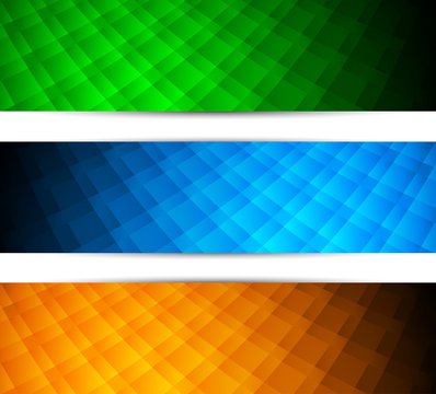 Set of tech banners
