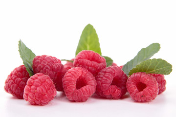 isolated raspberry.