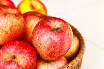 Apple in the basket
