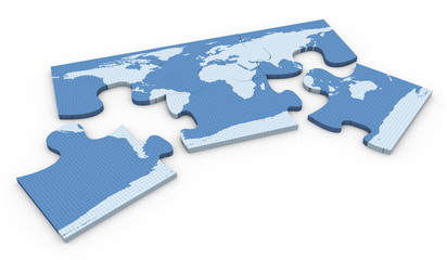 3d world map puzzle