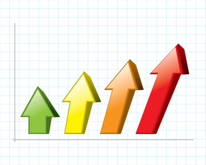 The abstract of vector graph chart arrow