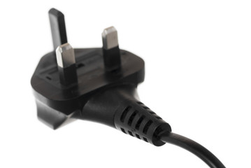 UK Plug Macro White Background.