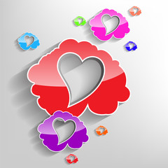 Valentines Day Heart Clouds