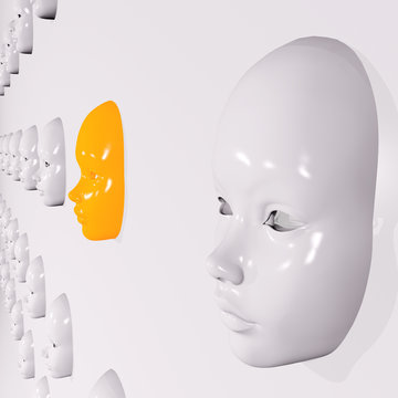 Gesicht in der Menge