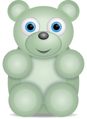 kleiner grüner Teddybär