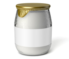 Yaourt sur fond blanc 4