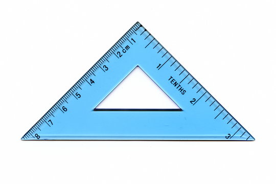Transparent triangle ruler