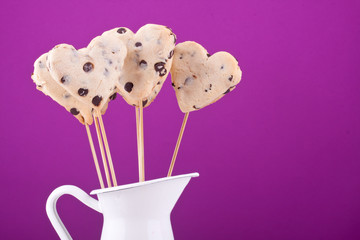 heart shaped chocolate cookies