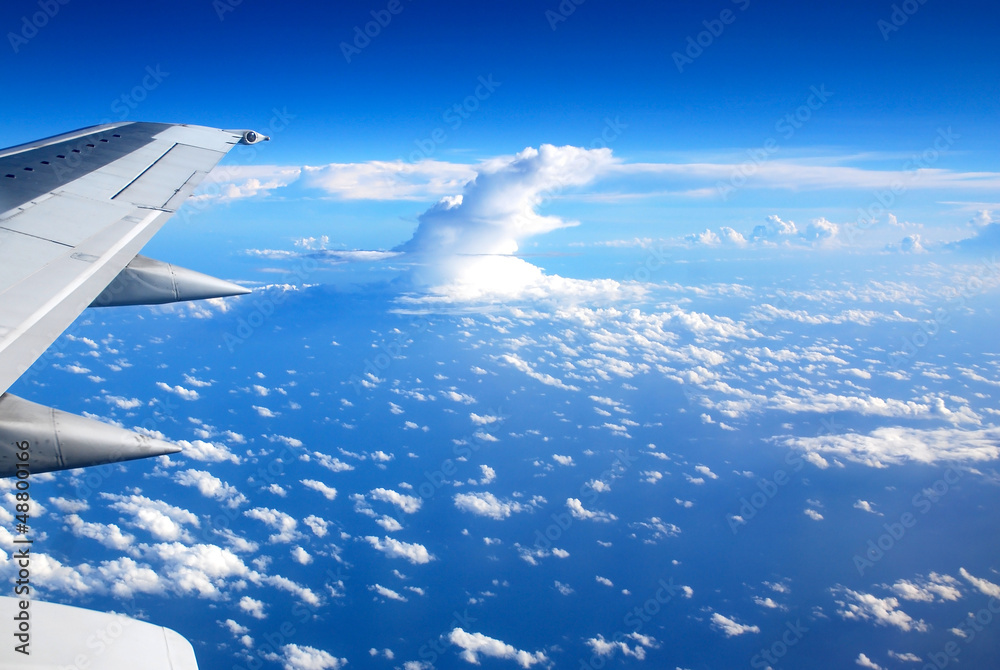 Wall mural view from the airplane window
