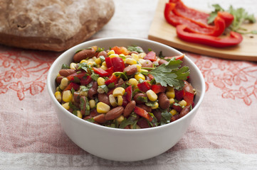 salad with beans and corn