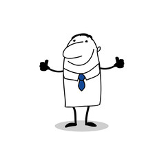 lustige cartoon Businessman