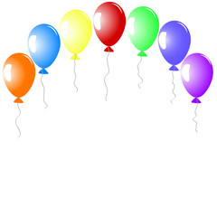 Arch with colorful balloons