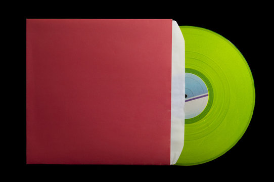 Red cover with green vinyl