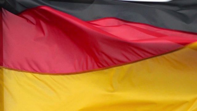 flag of Germany in the wind