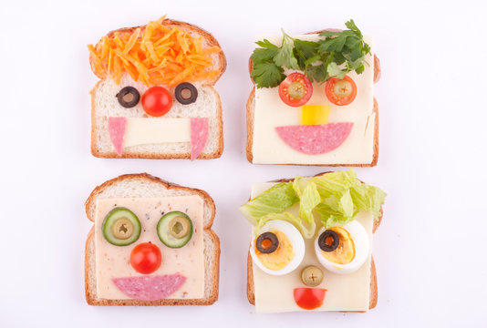 Face On Bread For Kids