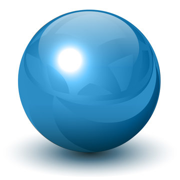 Blue metallic sphere
