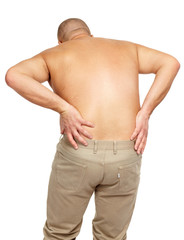 Naklejka premium Man with a back pain.