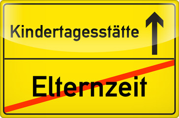 Obraz premium Elternzeit zu Ende? Kindertagesstätte!