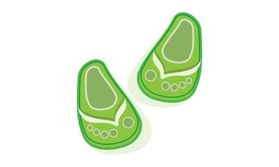 Paire de tongs vertes