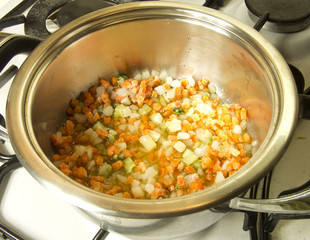 a cooking italian tomato sauce
