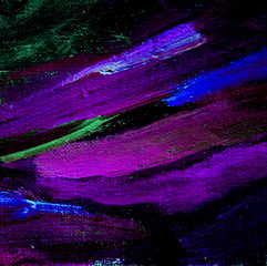 abstract painting with violet dabs oil on canvas,  illustration, © Mikhail Zahranichny