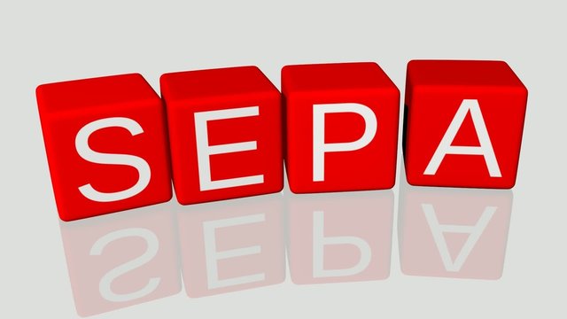 SEPA W&uuml;rfel fallend, rot