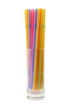 Colorful drinking straw