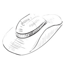 Cowboy hat sketch icon