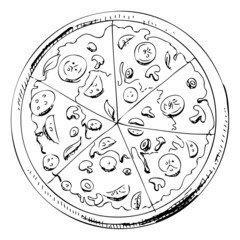 Sliced pizza icon