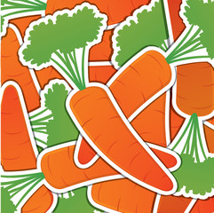 Green capsicum sticker card in vector format.