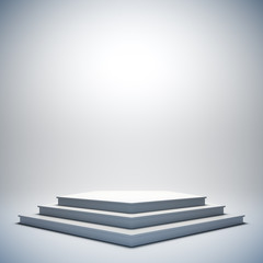 White empty stage.