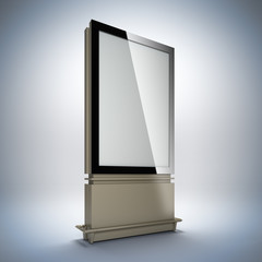 Blank vertical billboard.