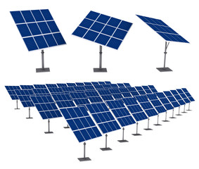 Solar Panels 3D render Isolated