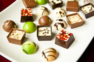 Plate of chocolates