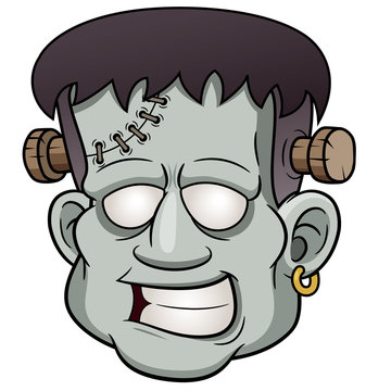 recommend clip art: illustration of Cartoon zombie face