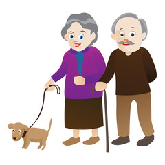 old people vector