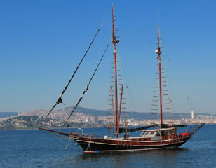 Fototapeta na wymiar sail boat in Turkey