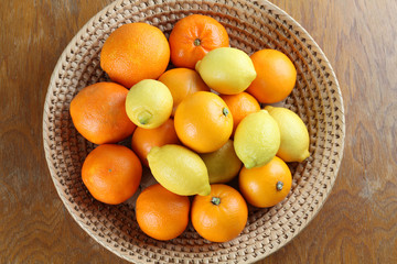 Citrus fruits in a basket