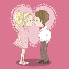 Happy Valentines Day, hand drawing illustration