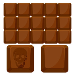 chocolate skull squares