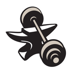 Anvil And Barbell Retro