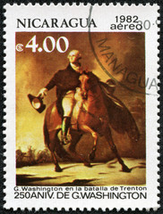 stamp celebrates the 250th anniversary of George Washington