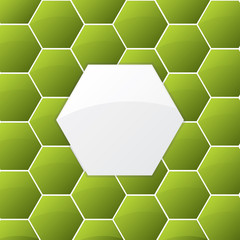 Abstract green hexagon background