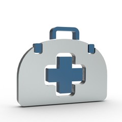 Obraz premium 3d Icon Arztkoffer silber