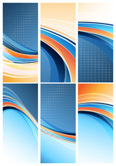 Set of bright modern vertical designs. Eps10