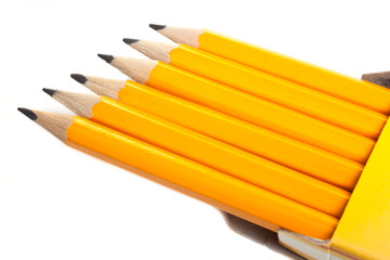 Obraz premium Bright pencils in a box