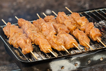 Some grilling shashlik