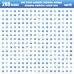 288 icons basic blue