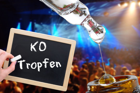 K.o.-Tropfen, k.o. Tropfen Stockfotografie - Alamy
