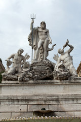 Fototapeta na wymiar Rzym - Fontanna Neptuna na Piazza Popolo